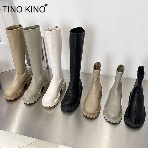 boots women's long soft pu leather autumn shoes thick soled platform fashion ladies knee high 2021 solid color female boot, Black
boots women's long soft pu leather autumn shoes thick soled platform fashion ladies knee high 2021 solid color female boot, Black