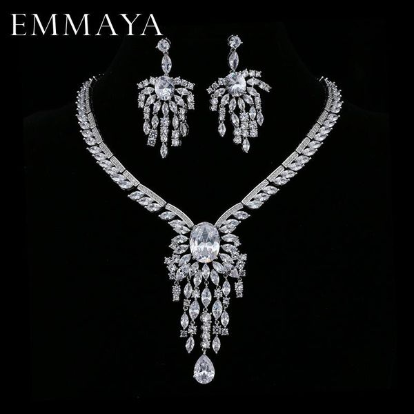 earrings & necklace emmaya christmas gift luxury silver-color cz crystal drop pendant jewelry wedding sets
earrings & necklace emmaya christmas gift luxury silver-color cz crystal drop pendant jewelry wedding sets