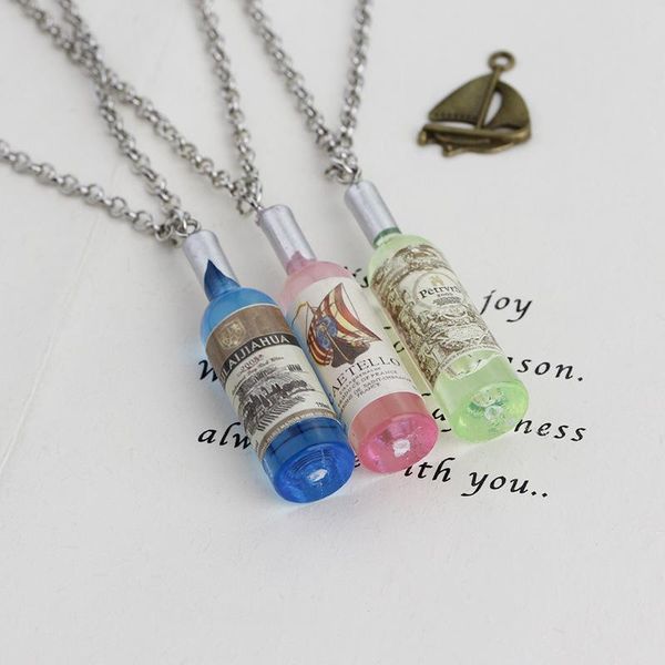 pendant necklaces simulation mini red the wine bottle necklace geometric shape resin wish european jewelry, Silver
pendant necklaces simulation mini red the wine bottle necklace geometric shape resin wish european jewelry, Silver