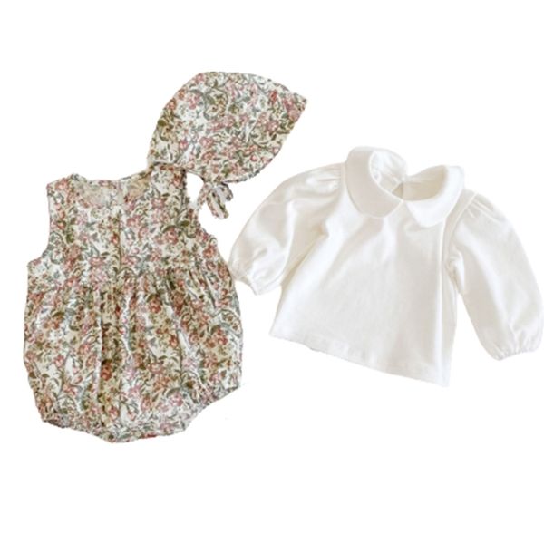 0-3 years old spring baby girl flower sleeveless cotton bodysuit hat + base clothes three-piece suit 210417, Blue
0-3 years old spring baby girl flower sleeveless cotton bodysuit hat + base clothes three-piece suit 210417, Blue