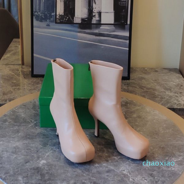 nude 100mm high heel bold chunky platform boots calfskin leather shoes ankle boot stiletto heels square toes booties luxury designers, Black
nude 100mm high heel bold chunky platform boots calfskin leather shoes ankle boot stiletto heels square toes booties luxury designers, Black