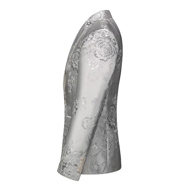 men's fashion suit personalized stage performance business leisure single breasted flower embroidery men blazer suits & blazers, White;black
men's fashion suit personalized stage performance business leisure single breasted flower embroidery men blazer suits & blazers, White;black
