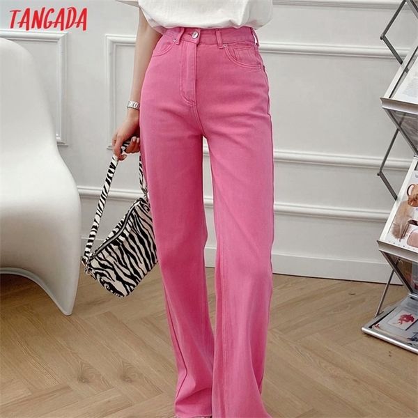 tangada 2021 fashion women summer pink denim jeans pants trousers high waist lady wide leg pants pantalon 4m137, Blue
tangada 2021 fashion women summer pink denim jeans pants trousers high waist lady wide leg pants pantalon 4m137, Blue