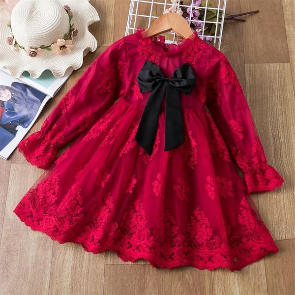 girl's dresses girls christmas dress winter with bow floral lace elegant mesh outfits year vestido infantil, Red;yellow
girl's dresses girls christmas dress winter with bow floral lace elegant mesh outfits year vestido infantil, Red;yellow