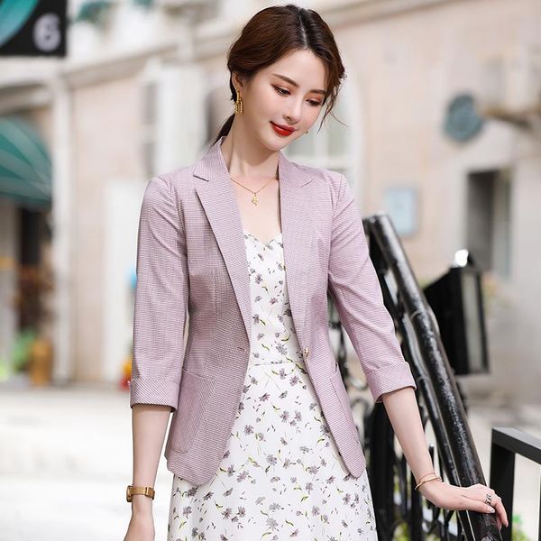 women's suits & blazers 2021 formal business blazer coat ol styles summer elegant pink jackets for women ladies office outwear, White;black
women's suits & blazers 2021 formal business blazer coat ol styles summer elegant pink jackets for women ladies office outwear, White;black
