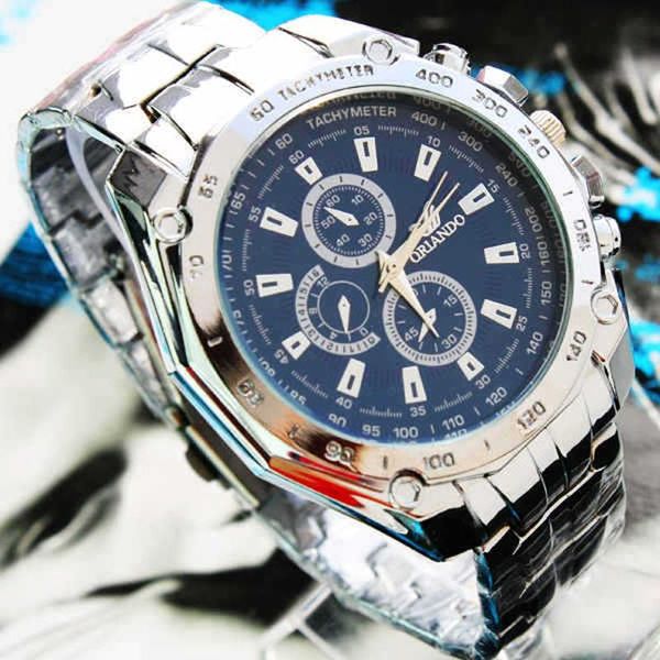 wristwatches orlando men watches fashion blue dial quartz watch sports stainless steel mens relogio masculino, Slivery;brown
wristwatches orlando men watches fashion blue dial quartz watch sports stainless steel mens relogio masculino, Slivery;brown