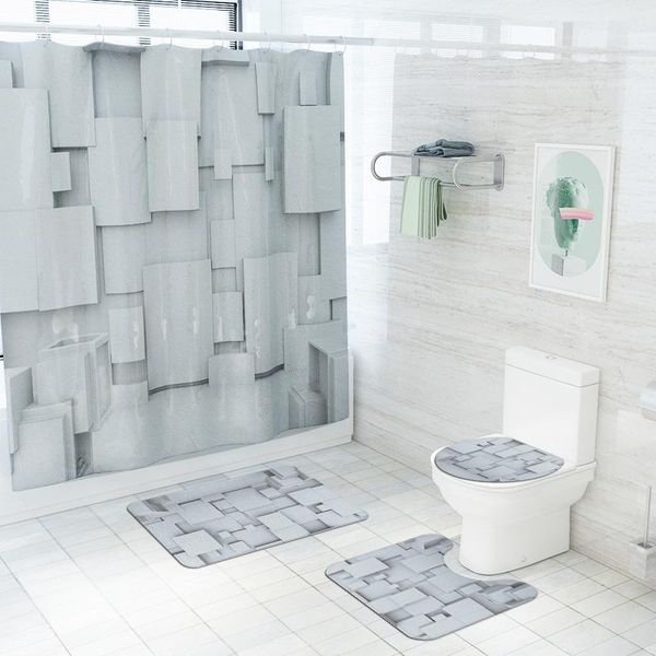 Bath Mat And Waterproof Shower Curtain Set Bathroom Carpet Rug Memory Foam U-Shaped Toilet Non-slip Foot For Mats
Bath Mat And Waterproof Shower Curtain Set Bathroom Carpet Rug Memory Foam U-Shaped Toilet Non-slip Foot For Mats
