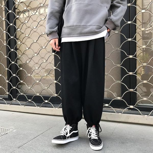 men's pants black grey fall casual sports loose harlan bunched feet couples mail sweatpants
men's pants black grey fall casual sports loose harlan bunched feet couples mail sweatpants