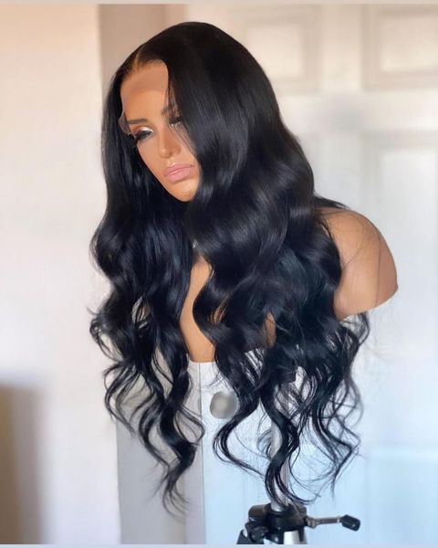 synthetic wigs middle part body wave lace front heat resistant fiber hair for women natural look 13x3 wig glueless, Black
synthetic wigs middle part body wave lace front heat resistant fiber hair for women natural look 13x3 wig glueless, Black