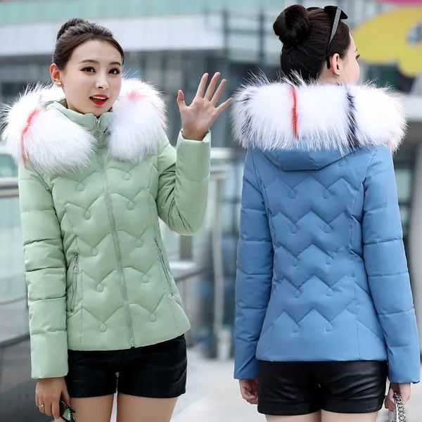 women's down & parkas 2021 winter padded coat women big fur collar hooded cotton jacket fashion female coats overcoat casaco feminino, Black
women's down & parkas 2021 winter padded coat women big fur collar hooded cotton jacket fashion female coats overcoat casaco feminino, Black