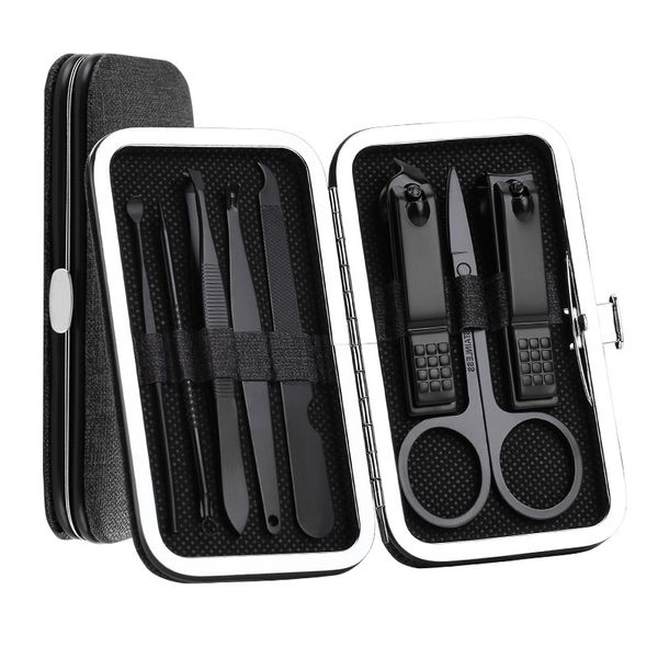 stainless steel black 8-piece clipper, eyebrow and ear removal nail clipper tool set
stainless steel black 8-piece clipper, eyebrow and ear removal nail clipper tool set