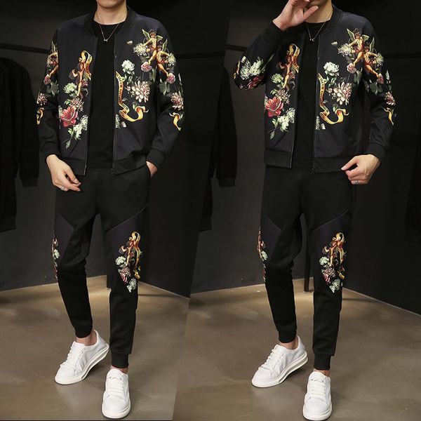 men's tracksuits fall 2021 sportswear printed jacket set moda hombre sports + pants sweatshirt 2 piece sets 5xl, Gray
men's tracksuits fall 2021 sportswear printed jacket set moda hombre sports + pants sweatshirt 2 piece sets 5xl, Gray