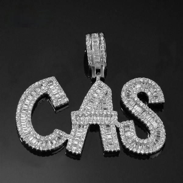 european american hip hop necklace zircon letter pendant 26 letters square and round mixed diamond stitching accessories, Silver
european american hip hop necklace zircon letter pendant 26 letters square and round mixed diamond stitching accessories, Silver