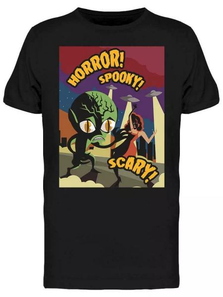 alien space invader tee men's -image by shutterstock, White;black 
alien space invader tee men's -image by shutterstock, White;black