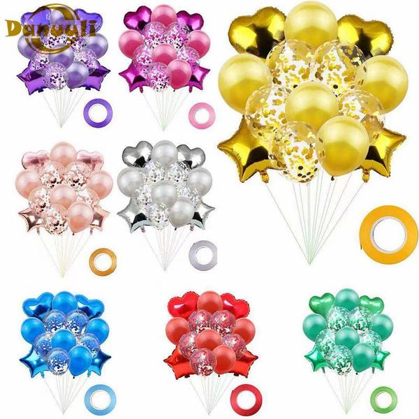 party decoration 15pcs heart star gold confetti balloon happy birthday latex balloons baby shower wedding decor helium ballons 
party decoration 15pcs heart star gold confetti balloon happy birthday latex balloons baby shower wedding decor helium ballons