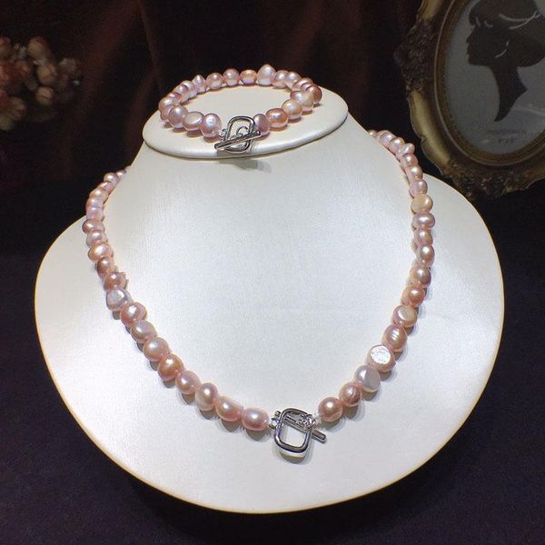 earrings & necklace habitoo classic 8-9mm purple natural baroque freshwater pearl bracelet jewelry set ot clasp for women charming gifts, Silver
earrings & necklace habitoo classic 8-9mm purple natural baroque freshwater pearl bracelet jewelry set ot clasp for women charming gifts, Silver