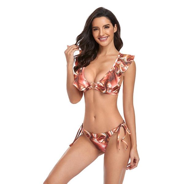 women's swimwear women bikini set ruffled padded 2021 bathing suit high waist swimsuit brand and quality, White;black
women's swimwear women bikini set ruffled padded 2021 bathing suit high waist swimsuit brand and quality, White;black