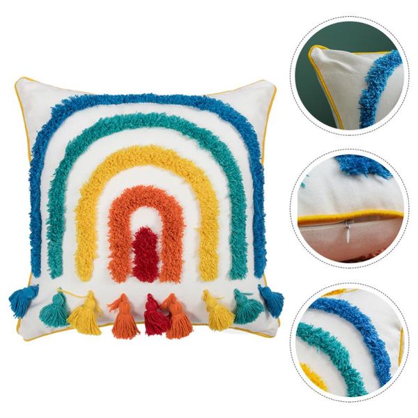 pillow case 1pc tassel throw cover household bohemian style pillowcase