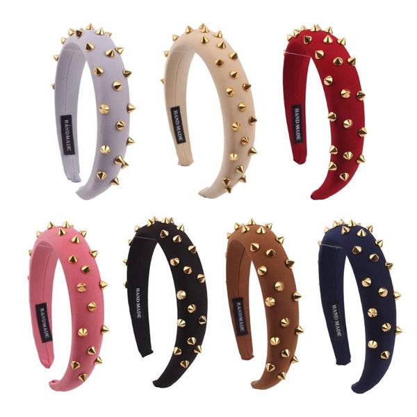 women punk rivet headband sponge headwear wide head wrap hair bands accessories, Slivery;white
women punk rivet headband sponge headwear wide head wrap hair bands accessories, Slivery;white