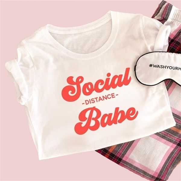 social distance babe cotton tshirt women causal summer tumblr t shirt introvert self quarantine shirts cute 210512, White
social distance babe cotton tshirt women causal summer tumblr t shirt introvert self quarantine shirts cute 210512, White