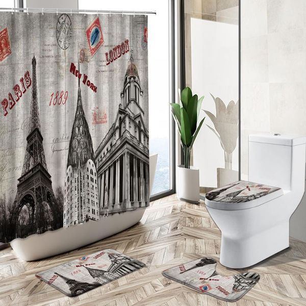 world famous building shower curtain set european retro nostalgic theme poster home decor bath mat toilet cover bathroom carpet curtains
world famous building shower curtain set european retro nostalgic theme poster home decor bath mat toilet cover bathroom carpet curtains