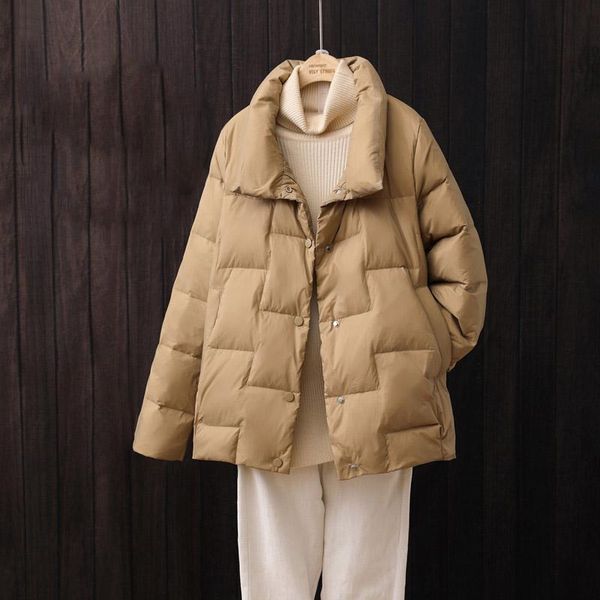 women's jackets 2022 women white duck down coats female loose ultra light windproof short parkas casual puffer portable jacket outwear, Black;brown
women's jackets 2022 women white duck down coats female loose ultra light windproof short parkas casual puffer portable jacket outwear, Black;brown