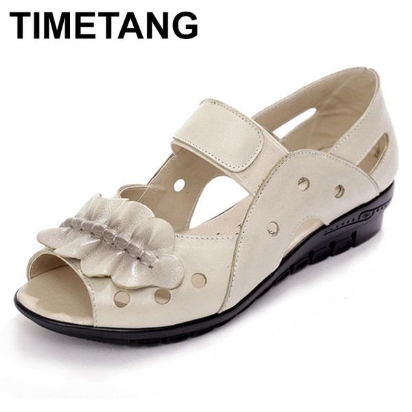 sandals timetang mother summer hollow out women shoes genuine leather flat casual soft peep toe paltform ladies zapatos, Black
sandals timetang mother summer hollow out women shoes genuine leather flat casual soft peep toe paltform ladies zapatos, Black