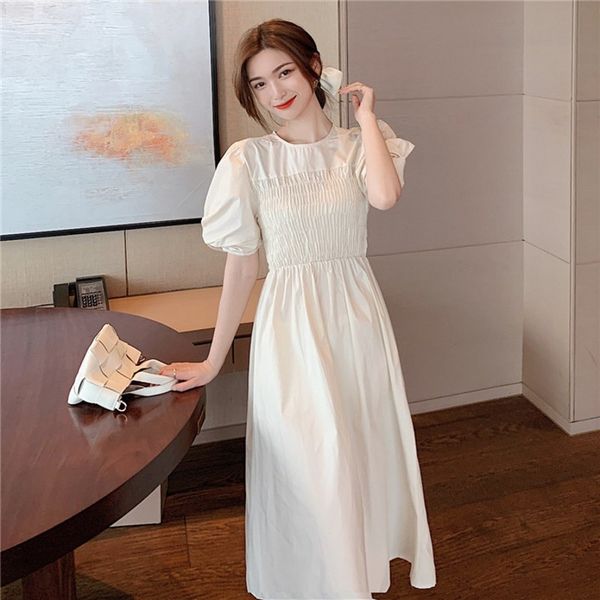 temperament lady sweet summer fashion o-neck puff sleeve slim folds solid elasticity office casual a line dresses 210514, Black;gray
temperament lady sweet summer fashion o-neck puff sleeve slim folds solid elasticity office casual a line dresses 210514, Black;gray