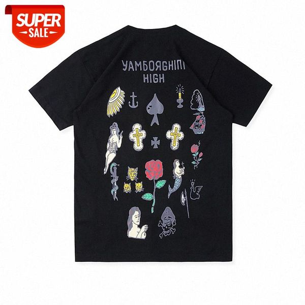 european and american high street simple men's short sleeve summer couple hand-painted elements printed letter t-shirt loose t #zt0r, White;black
european and american high street simple men's short sleeve summer couple hand-painted elements printed letter t-shirt loose t #zt0r, White;black