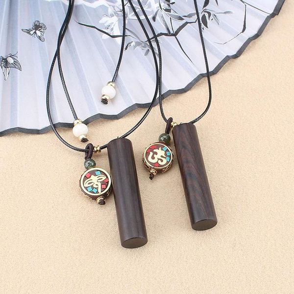 retro ethnic ebony pendant long necklaces for women pingan dragon pillar sweater chain gifts, Silver
retro ethnic ebony pendant long necklaces for women pingan dragon pillar sweater chain gifts, Silver