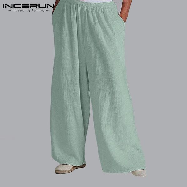 men's pants vintage men baggy solid color cotton joggers 2021 elastic waist wide leg trousers breathable streetwear long incerun, Black
men's pants vintage men baggy solid color cotton joggers 2021 elastic waist wide leg trousers breathable streetwear long incerun, Black
