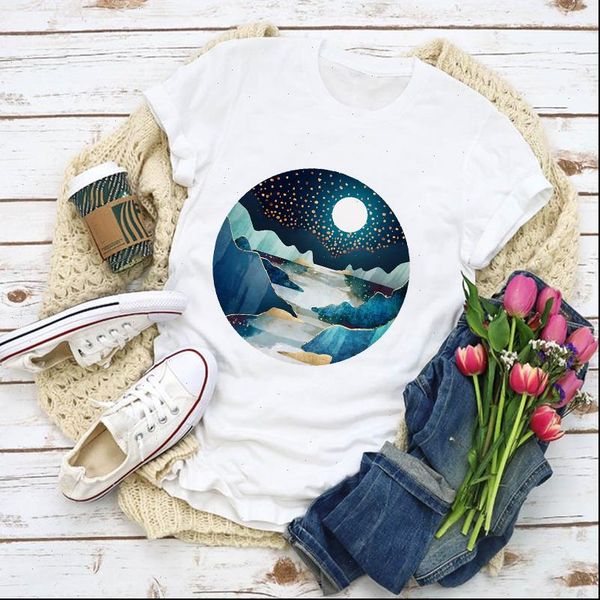 women graphic t shirts moon night fashion cute print summer shirt lady clothes womens clothing tee female, White
women graphic t shirts moon night fashion cute print summer shirt lady clothes womens clothing tee female, White