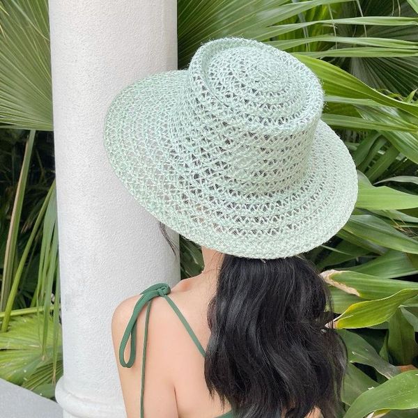stingy brim hats 202105-panshi-green manual hollow knitting fresh color sunscreen lady grass fedoras cap women leisure panama jazz hat, Blue;gray
stingy brim hats 202105-panshi-green manual hollow knitting fresh color sunscreen lady grass fedoras cap women leisure panama jazz hat, Blue;gray