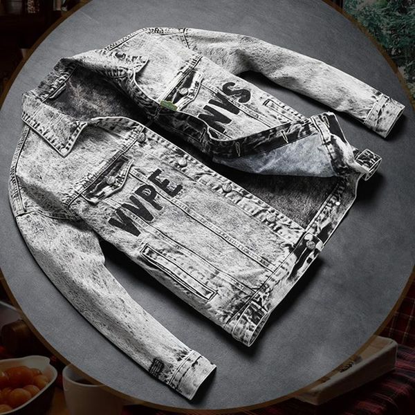 men's jackets fashionable european and american slim jeans jacket personality stitching embroidery leisure grey, Black;brown
men's jackets fashionable european and american slim jeans jacket personality stitching embroidery leisure grey, Black;brown