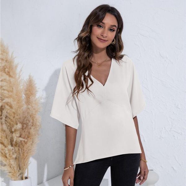 women's blouses & shirts 2021 summer womens solid color chiffon v neck batwing short sleeve loose fit lightweight, White
women's blouses & shirts 2021 summer womens solid color chiffon v neck batwing short sleeve loose fit lightweight, White