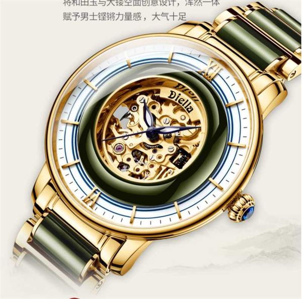 fashion luxury 1963 watch men natural jade male watches automatic mechanical hollow carnival business man wristwatches, Slivery;brown
fashion luxury 1963 watch men natural jade male watches automatic mechanical hollow carnival business man wristwatches, Slivery;brown