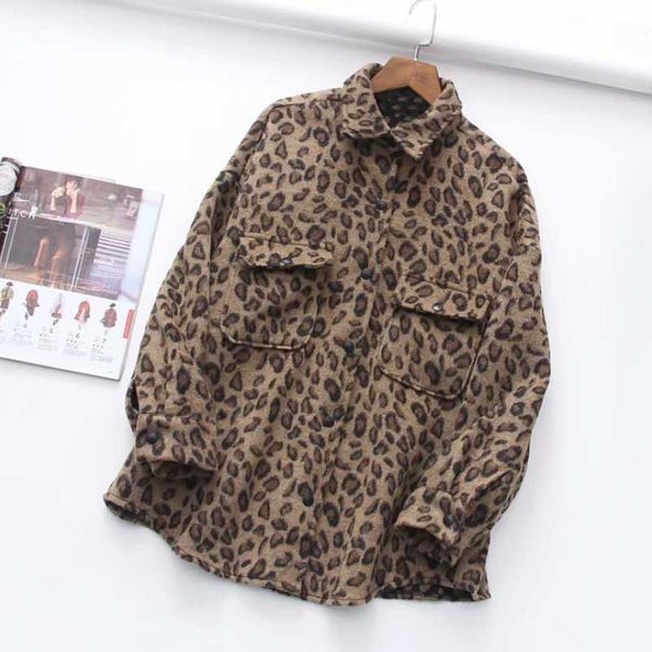 women vintage leopard printed jackets coats ladies loose korean style harajuku outerwear plus size women's, Black;brown
women vintage leopard printed jackets coats ladies loose korean style harajuku outerwear plus size women's, Black;brown