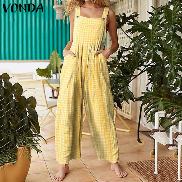 summer party jumpsuit plaid overalls women rompers with pockets vonda 2021 ladies wide leg pants long trousers playsuits s-5xl, Black;white
summer party jumpsuit plaid overalls women rompers with pockets vonda 2021 ladies wide leg pants long trousers playsuits s-5xl, Black;white