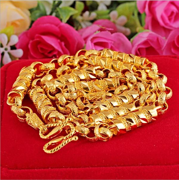 weighty heavy classic chain 24k gold filled necklace men's necklaces fashion vintage link jewelry mint-mark lettering 100% good quality, Silver
weighty heavy classic chain 24k gold filled necklace men's necklaces fashion vintage link jewelry mint-mark lettering 100% good quality, Silver