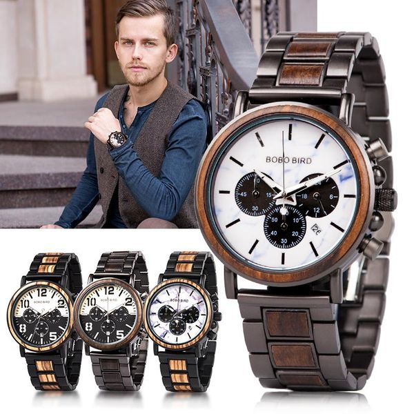 wristwatches bobo bird relogio masculino mens watches military chronography retro wristwatch relojes hombre, Slivery;brown
wristwatches bobo bird relogio masculino mens watches military chronography retro wristwatch relojes hombre, Slivery;brown