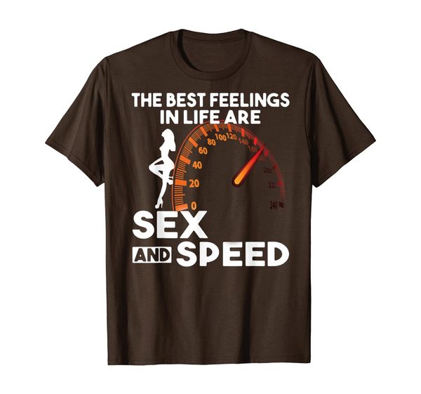 the feelings in life are and speed t-shirt, White;black
