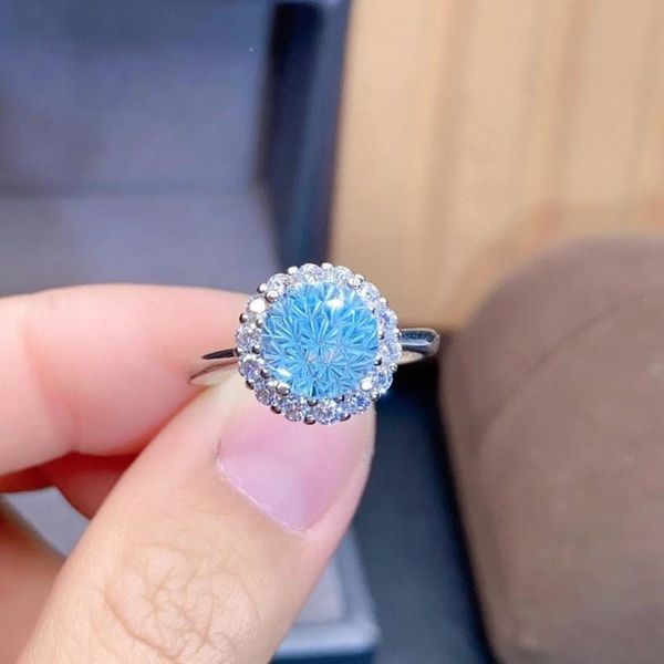 cluster rings classic grace delicate round natural gemstone ring 8*8mm firework blue z s925 silver women's party gift jewelry, Golden;silver
cluster rings classic grace delicate round natural gemstone ring 8*8mm firework blue z s925 silver women's party gift jewelry, Golden;silver