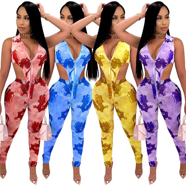 Womens Designer Bodysuit Deep V Neck Jumpsuits Summer Digital Print Sexy Hollow Out Fashion Female Rompers, Purple
Womens Designer Bodysuit Deep V Neck Jumpsuits Summer Digital Print Sexy Hollow Out Fashion Female Rompers, Purple