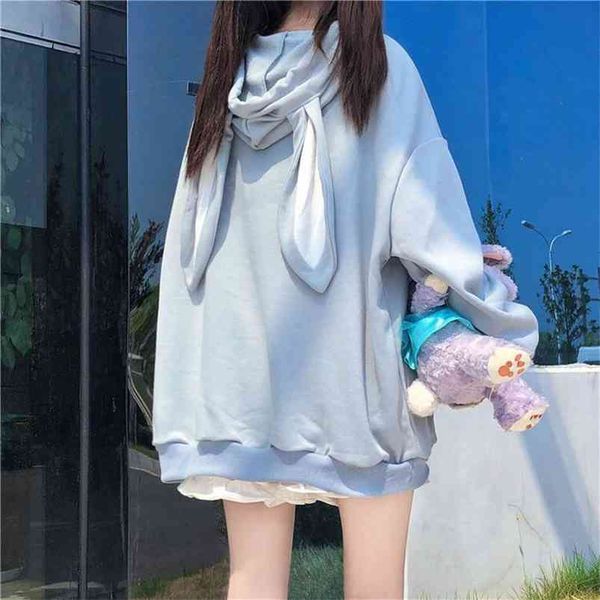 long sleeve hooded sweatshirts spring autumn loose fit kawaii hoodie casual plus size fashionable women's clothing 210721, Black
long sleeve hooded sweatshirts spring autumn loose fit kawaii hoodie casual plus size fashionable women's clothing 210721, Black