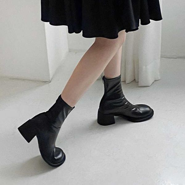 boots big skinny women's fall / winter 2021 back zipper short thick heel high heels elastic fashion, Black
boots big skinny women's fall / winter 2021 back zipper short thick heel high heels elastic fashion, Black