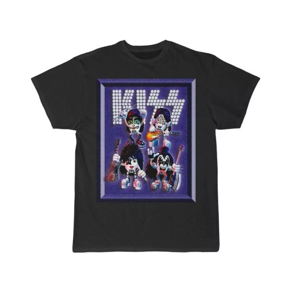 kiss m & ms men's short sleeve tee, White;black 
kiss m & ms men's short sleeve tee, White;black
