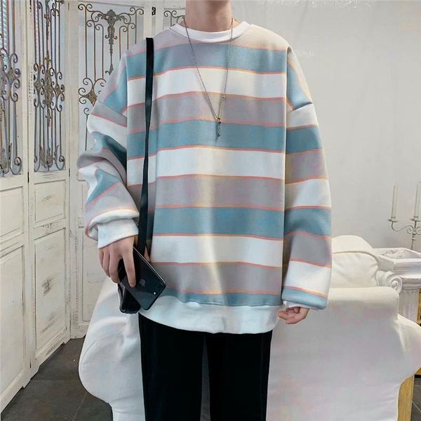 men's t-shirts autumn t shirt for men striped long sleeve o neck japan style harajuku hip couple clothing loose casual streetwear, White;black
men's t-shirts autumn t shirt for men striped long sleeve o neck japan style harajuku hip couple clothing loose casual streetwear, White;black