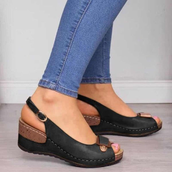 sandals sagace 2021 summer fashion women wear open toe fish mouth slope heel breathable single shoes vintage anti-slip, Black
sandals sagace 2021 summer fashion women wear open toe fish mouth slope heel breathable single shoes vintage anti-slip, Black