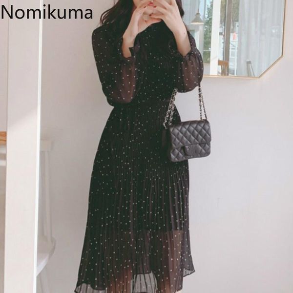 nomikuma vestidos dot pleated dress women long sleeve slim waist a line dresses korean fashion vintage winter clothes 3c972 casual, Black;gray
nomikuma vestidos dot pleated dress women long sleeve slim waist a line dresses korean fashion vintage winter clothes 3c972 casual, Black;gray