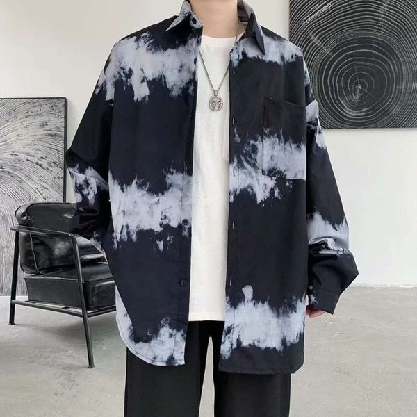 men's casual shirts shirt spring long sleeve men's korean loose casual handsome personality tie dyed shirt jacket fashion 2p3n, White;black
men's casual shirts shirt spring long sleeve men's korean loose casual handsome personality tie dyed shirt jacket fashion 2p3n, White;black
